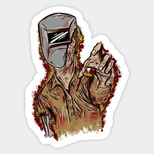 zombie welder Sticker